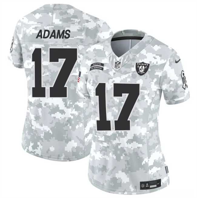 Womens Las Vegas Raiders #17 Davante Adams 2024 F.U.S.E Arctic Camo Salute To Service Limited Stitched Jersey Dzhi